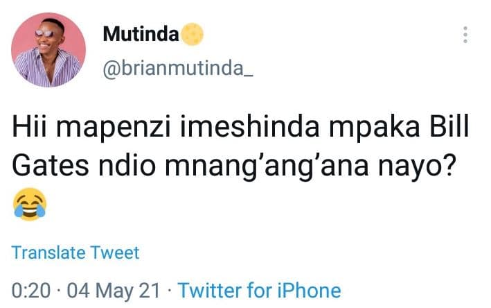 Mutinda brianmutinda _ hii mapenzi imeshinda mpaka bill gates ndio mnang'ang'ana
