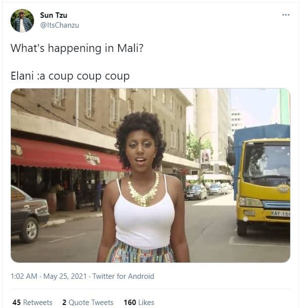 Sun tzu itschanzu what's happening in mali? elani a coup coup coup 1.02 am . may