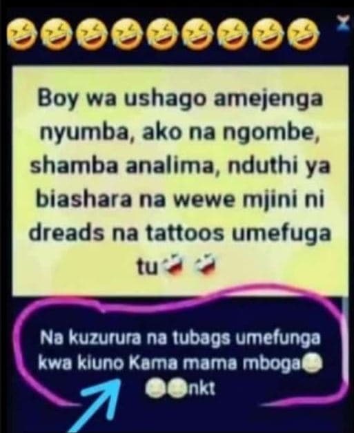 Boy wa ushago amejenga nyumba, ako na ngombe, shamba analima, nduthi ya biashara