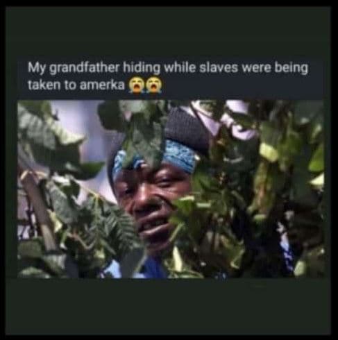 My grandfather hiding while slaves were being laken 10 amerka