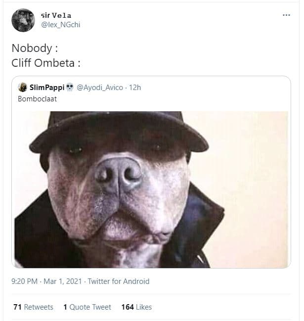 Sir vela lex_ngchi nobody cliff ombeta slimpappi bomboclaat ayodi_avico 12h 9.20