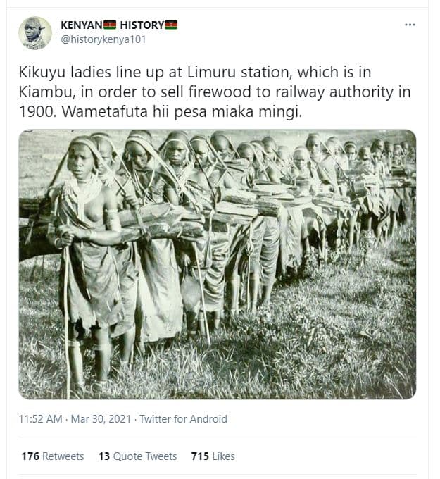 Kenyan history historykenya1 01 kikuyu ladies line up at limuru station which is