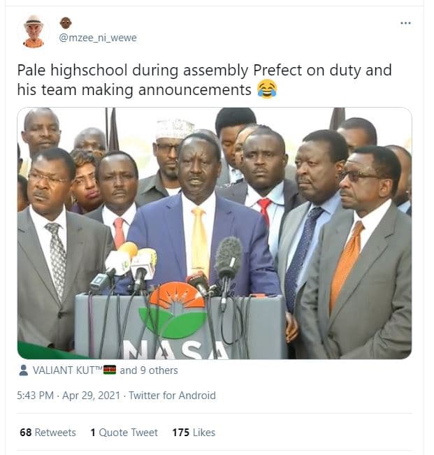 Mzee_ni_wewe pale highschool during assembly prefect on duty and his team making