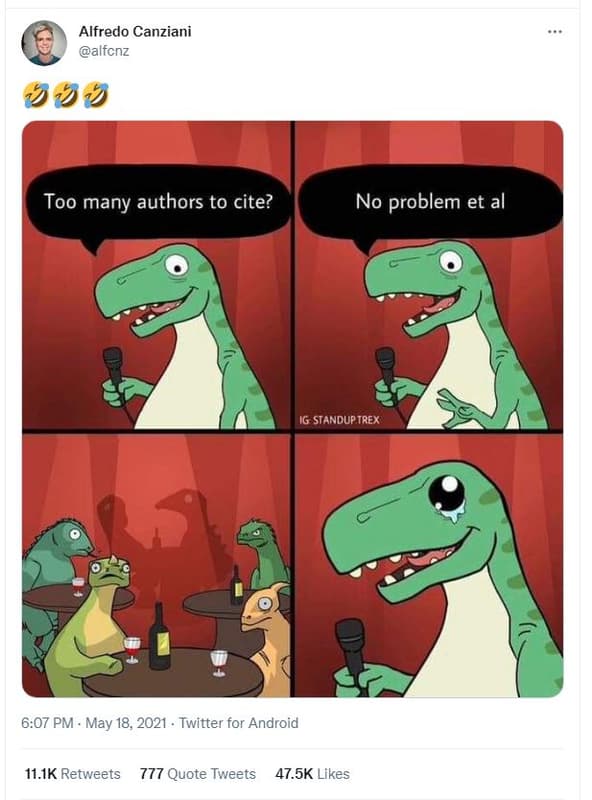 Alfredo canziani alfcnz bv9 too many authors to cite? no problem et al ig standu