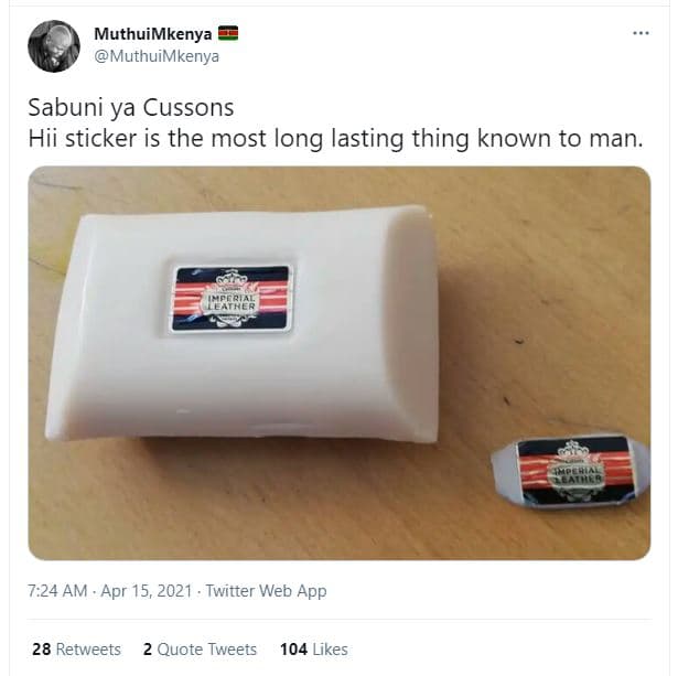 Muthuimkenya muthuimkenya sabuni ya cussons hii sticker is the most long lasting