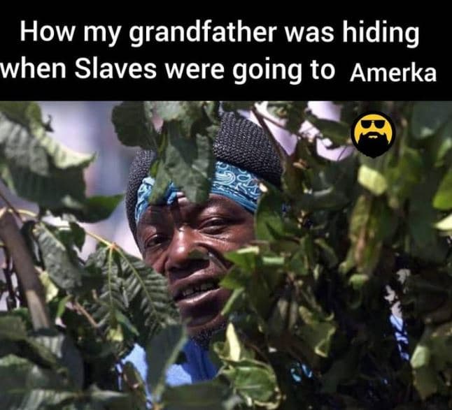 How my grandfather was hiding when slaves were going to amerka