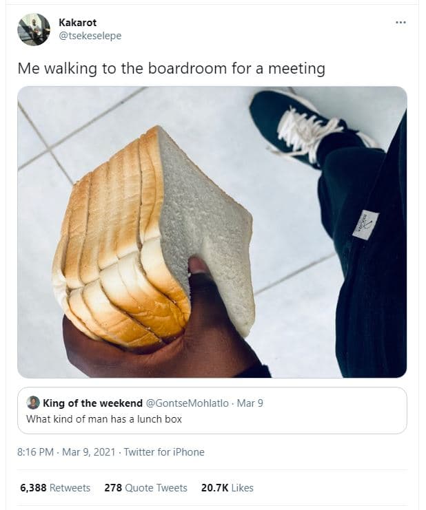 Kakarot tsekeselepe me walking to the boardroom for a meeting king of the weeken