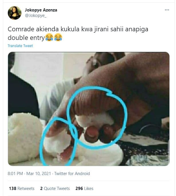 Jokopye azenza jokopye_ comrade akienda kukula kwa jirani sahii anapiga double e