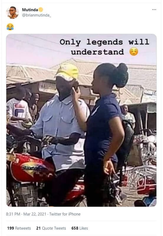 Mutinda brianmutinda _ only legends will understand 8.31 pm mar 22, twitter for