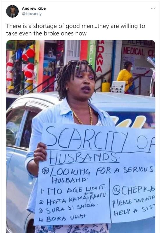 Andrew kibe kibeandy there is a shortage of good men. they are willing to take e