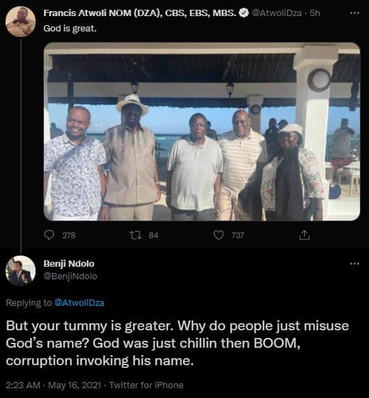 Francis atwoli nom dza, cbs, ebs, mbs. god is great. atwolidza 278 l 737 benji n