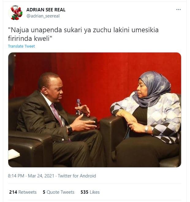 Adrian see real adrian_seereal 'najua unapenda sukari ya zuchu lakini umesikia f