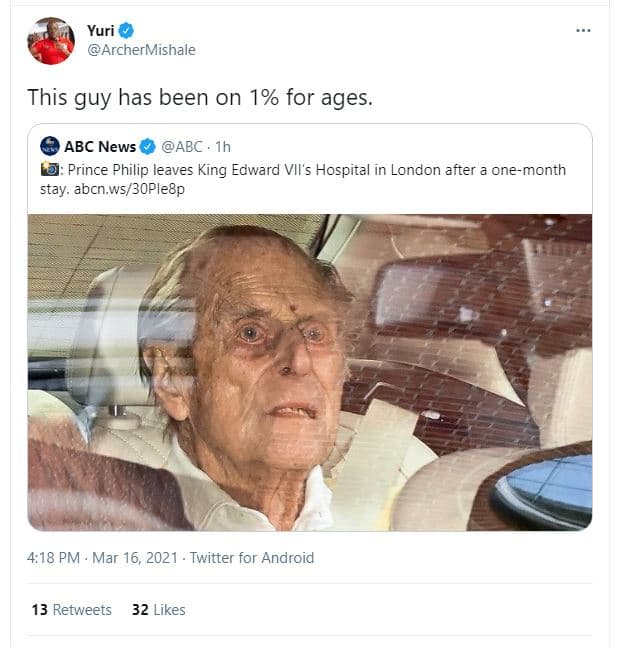 Yuri archermishale this guy has been on for ages. abc news abc prince philip lea