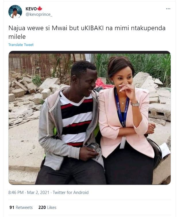 Kevo kevoprince najua wewe si mwai but ukibaki na mimi ntakupenda milele transla