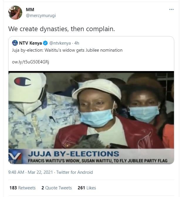 Mm mercymurugı we create dynasties, then complain ntv kenya ntvkenya juja byelec