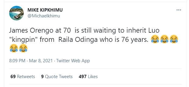 Mike kipkhimu michaelkhimu james orengo at 70 is still waiting to inherit luo ki