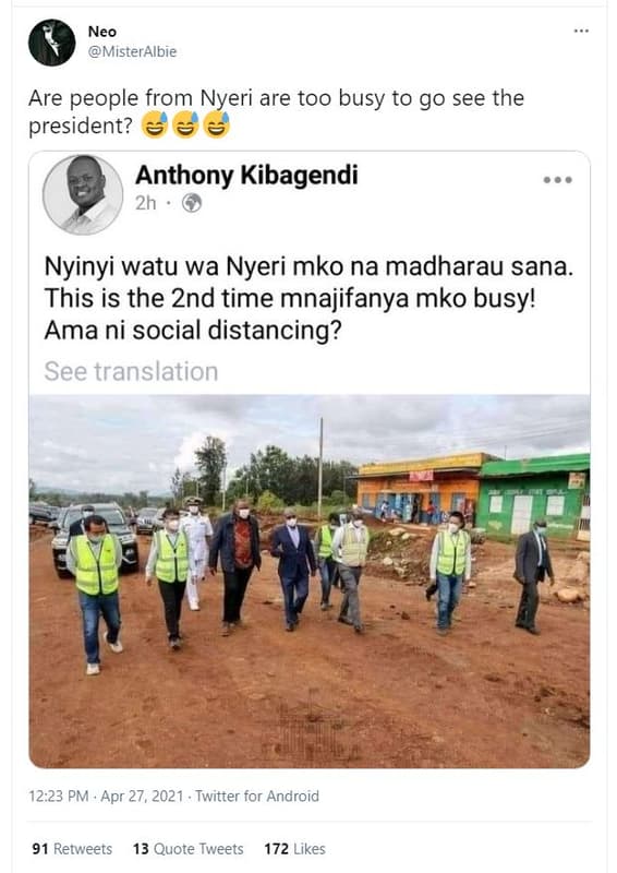Neo misteralbie are people from nyeri are too busy to g0 see the president? anth
