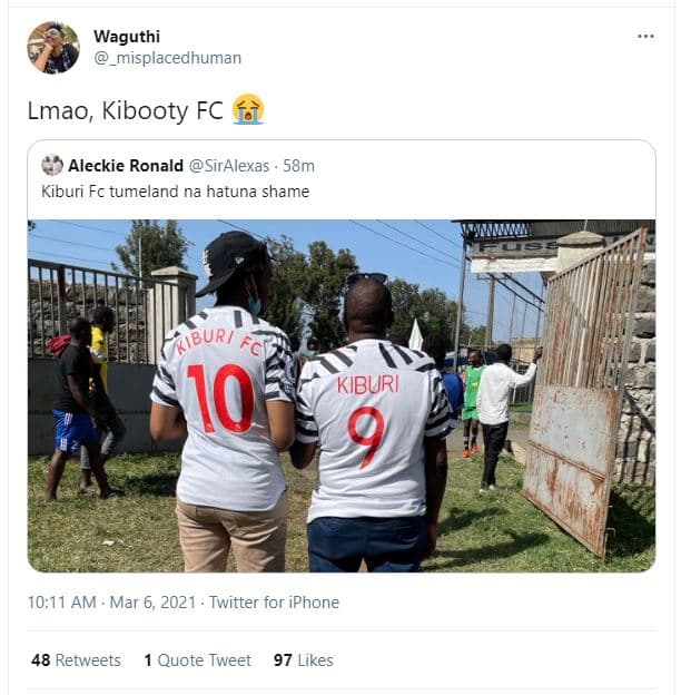 Waguthi misplacedhuman lmao, kibooty fc aleckie ronald siralexas 58m kiburi fc t