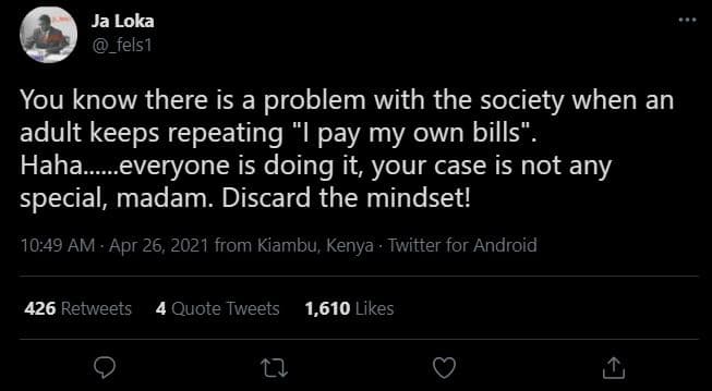 Ja loka _fels1 you know there is a problem with the society when an adult keeps