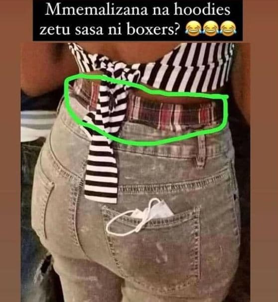 Mmemalizana na hoodies zetu sasa ni boxers?