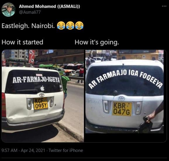 Ahmed mohamed asmali asmali77 eastleigh nairobi. how it started how it's going f