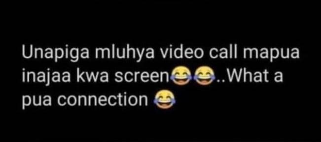 Unapiga mluhya video call mapua inajaa kwa screen what a pua connection