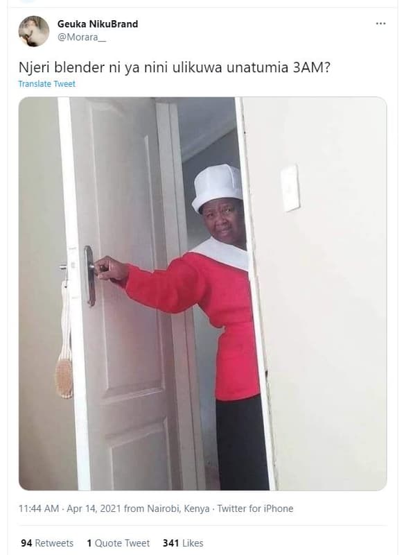 Geuka nikubrand morara njeri blender ni ya nini ulikuwa unatumia 3am? translate