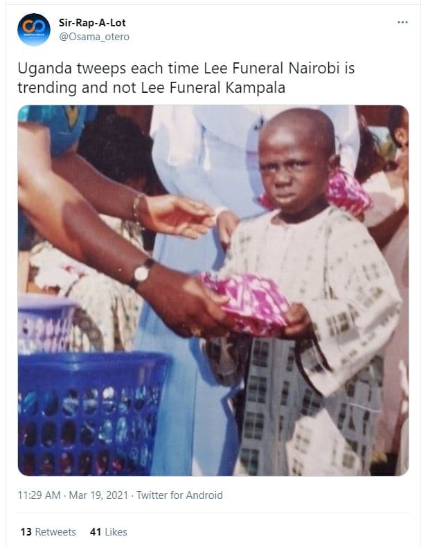 Sirrapalot osama otero uganda tweeps each time lee funeral nairobi is trending a