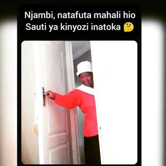 Njambi, natafuta mahali hio sauti ya kinyozi inatoka