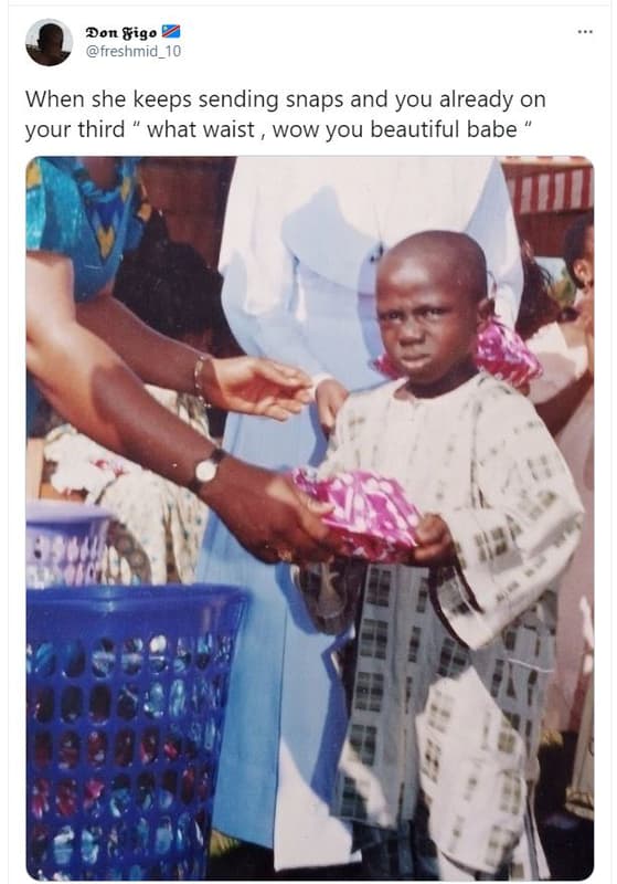 Don igo freshmid_10 when she keeps sending snaps and you already on your third w