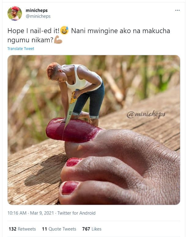 Minicheps minicheps hope nailed it! ngumu nikam? translate tweet nani mwingine a