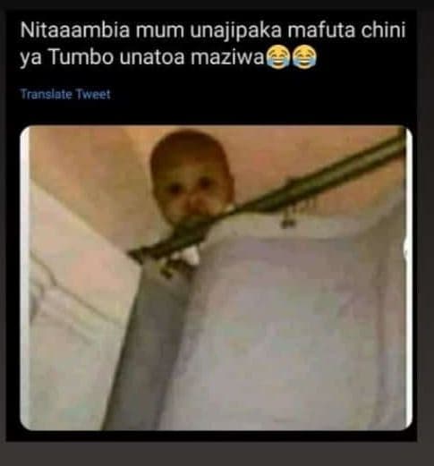 Nitaaambia mum unajipaka mafuta chini ya tumbo unatoa maziwa translate wwveel