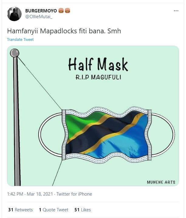 Burgermoyo olliemutai _ hamfanyii mapadlocks fiti bana. smh translate tweet half