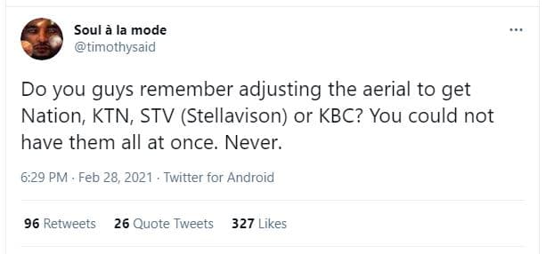 Soul à la mode timothysaid do you guys remember adjusting the aerial to get nati
