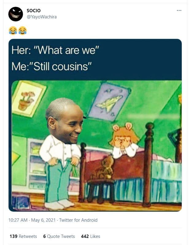 Socio yayowachira her what are we mestill cousins 10.27 am may 6, twitter for an