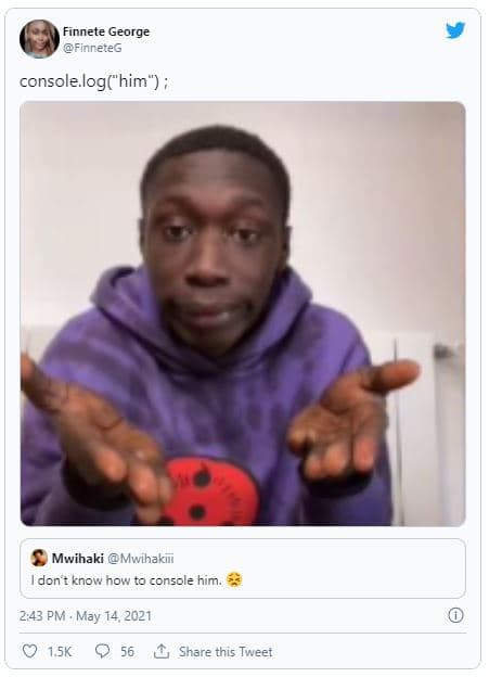 Finnete george finneteg console loghim mwihaki mwihakiii den' know dow to conso