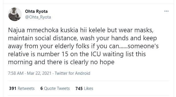 Ohta ryota ohta_ryota najua mmechoka kuskia hii kelele but wear masks, maintain