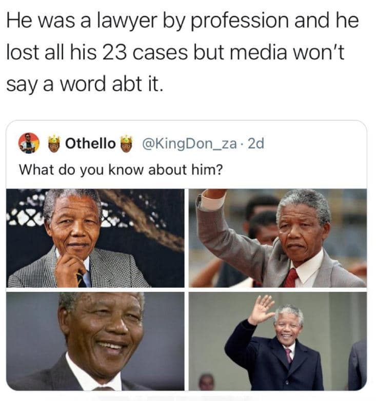 He was a lawyer by profession and he lost all his 23 cases but media won't say a