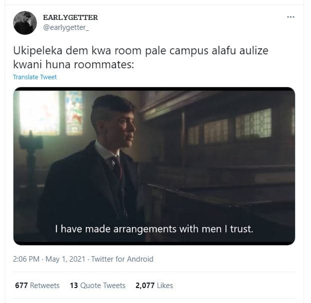 Earlygetter earlygetter_ ukipeleka dem kwa room pale campus alafu aulize kwani h