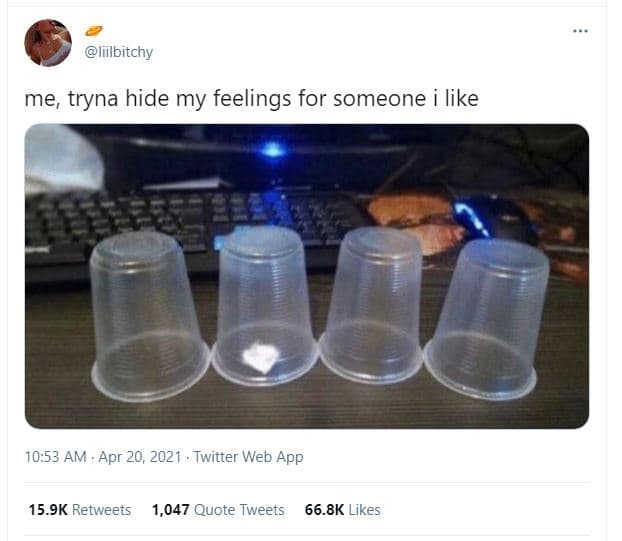 Liilbitchy me, tryna hide my feelings for someone like a6 10.53 am . apr 20, twi