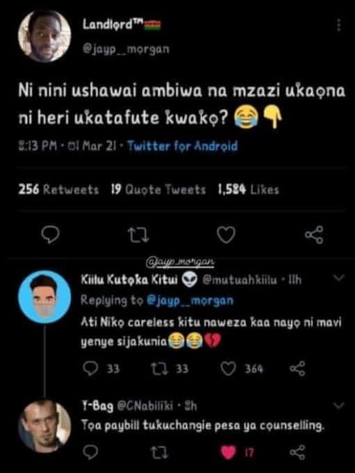 Landlord jayp morgan ni nini ushawai ambiwa na mzazi ukaona ni heri ukatafute kw