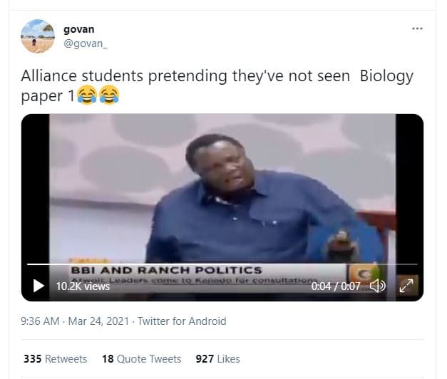 Govan govan_ alliance students pretending they've not seen biology paper bbi and