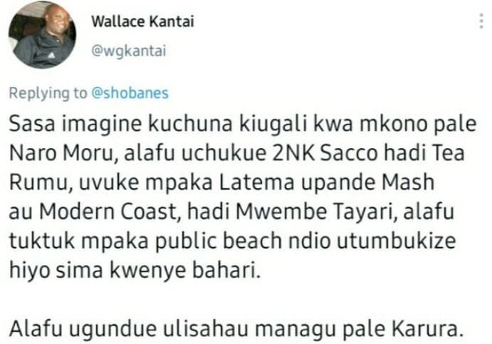 Wallace kantai wgkantai replying to shobanes sasa imagine kuchuna kiugali kwa mk