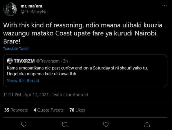 Mr. ma am themaxyne with this kind of reasoning ndio maana ulibaki kuuzia wazung