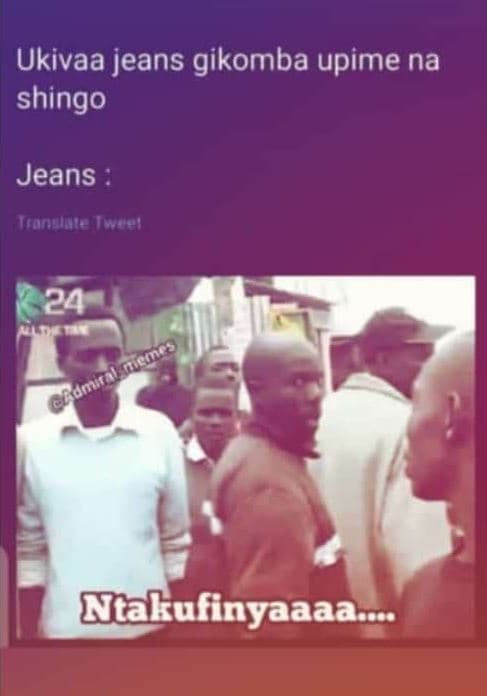 Ukivaa jeans gikomba upime na shingo jeans icme ta 24 nakufinyaaaa_