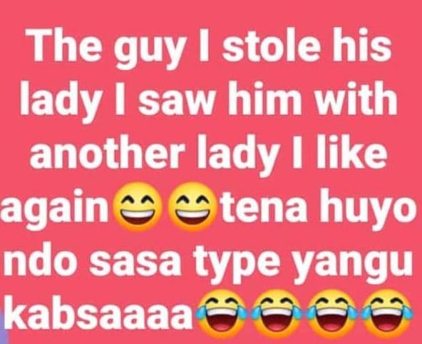 The guy stole his lady saw him with another lady 1 like again tena huyo ndo sasa