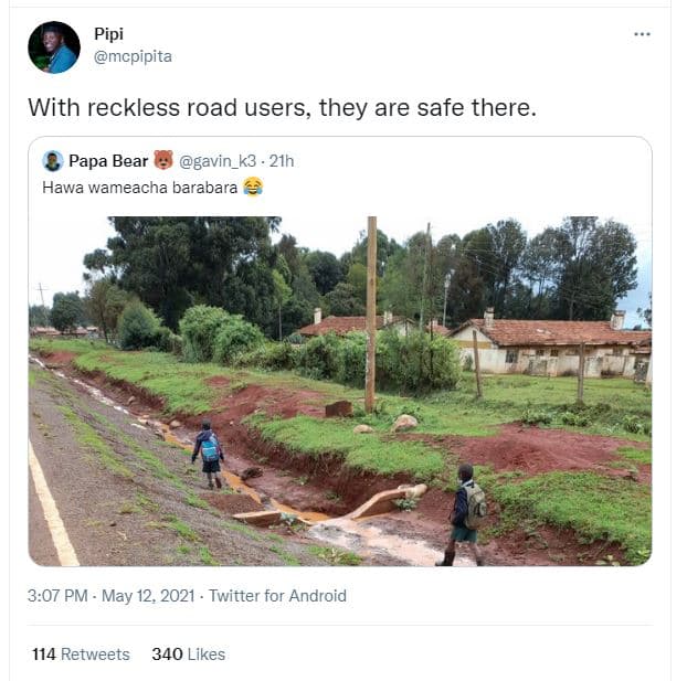 Pipi mcpipita with reckless road users, they are safe there. papa bear gavin_k3