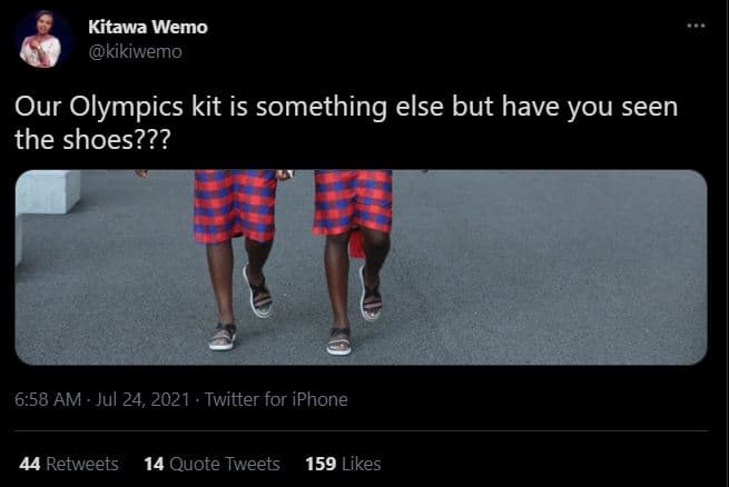 Kitawa wemo kikiwemo our olympics kit is something else but have you seen the sh