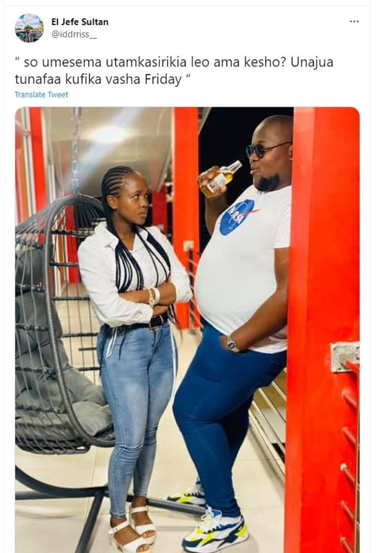 El jefe sultan iddrriss so umesema utamkasirikia leo ama kesho? unajua tunafaa k