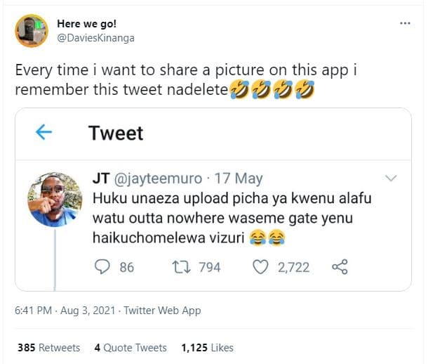 Here we go! davieskinanga every time want to share a picture on this app i remem